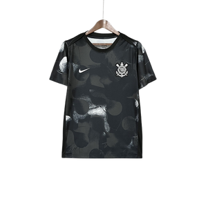 Camiseta Corinthians 25/26 Pre-Partido - Negra - Versión Aficionado