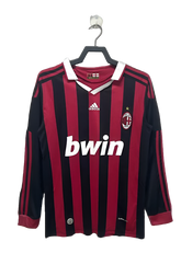 Camiseta AC Milan 09/10 I Casa - Manga Larga Versión Retro