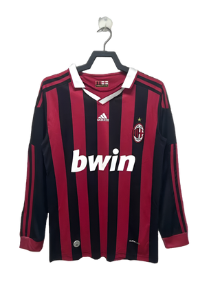 Camiseta AC Milan 09/10 I Casa - Manga Larga Versión Retro