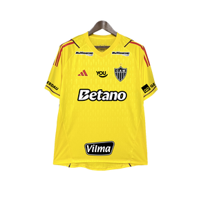 Camiseta Atlético Mineiro 24/25 Portero - Amarillo - Todos los Patrocinios - Versión Aficionado