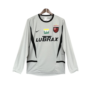 Camiseta Flamengo 02/03 Portero Gris - Manga Larga Versión Retro