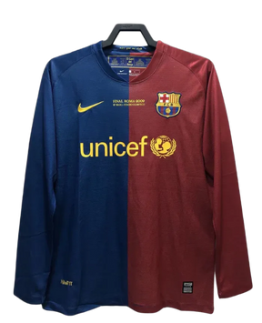 Camiseta Barcelona 08/09 I Casa - Manga Larga Versión Retro