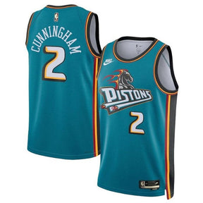 Camiseta NBA Cade Cunningham - Detroit Pistons - 2023 Azul Petróleo - Versión Clásica