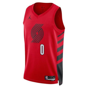 Camiseta NBA Damian Lillard - Portland Trail Blazers - 2023 Edición de Impacto - Rojo