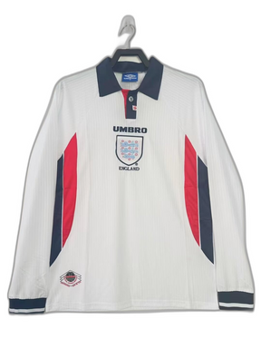 Camiseta Inglaterra 1998 I Casa - Manga Larga Versión Retro