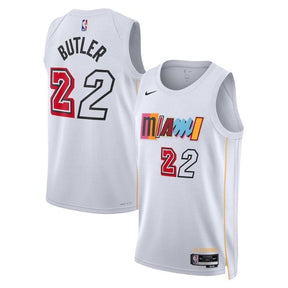 Camiseta NBA Jimmy Butler - Miami Heat - 2023 - Edición Ciudad - Blanco