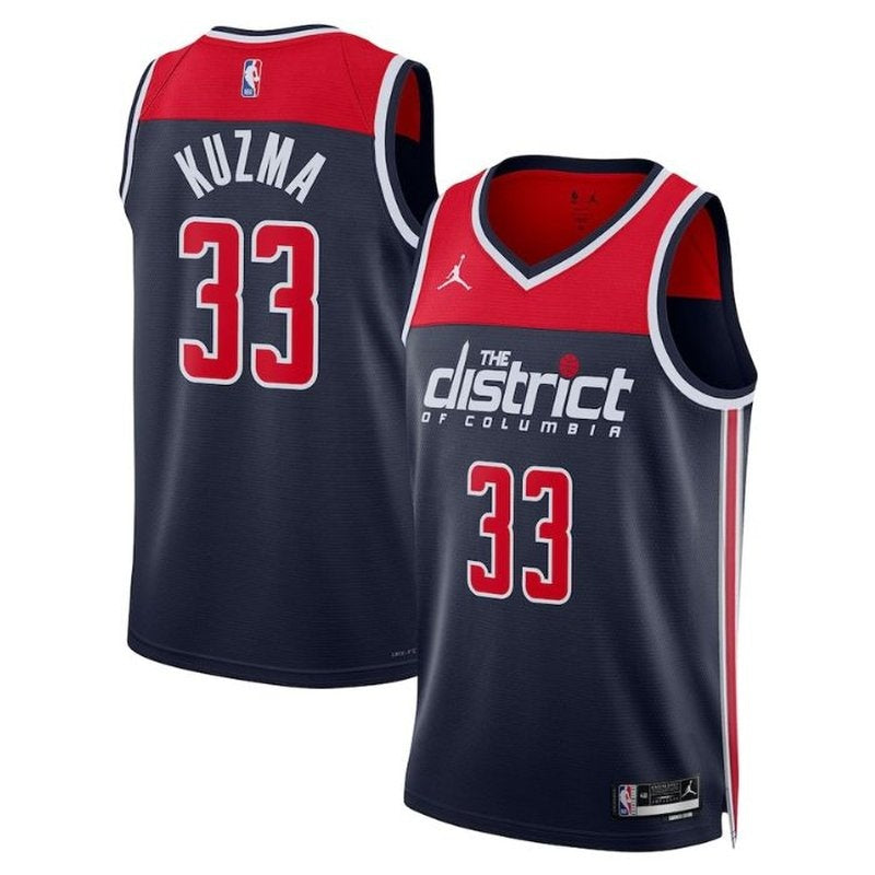 Camiseta NBA Kyle Kuzma - Washington Wizards - 2023 Edición de Impacto - Azul Marino