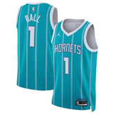 Camiseta NBA LaMelo Ball - Charlotte Hornets - 2023 - Edición Ícono - Azul Petróleo