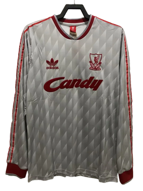 Camiseta Liverpool 89/91 II Visitante - Manga Larga Versión Retro