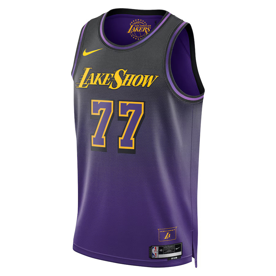 Camiseta NBA Luka Dončić - Los Angeles Lakers - Edición Ciudad 2024 - Morado - Unisex