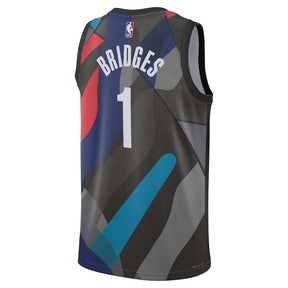 Camiseta NBA Mikal Bridges - Brooklyn Nets - 23/24 - Negro - Edición Ciudad