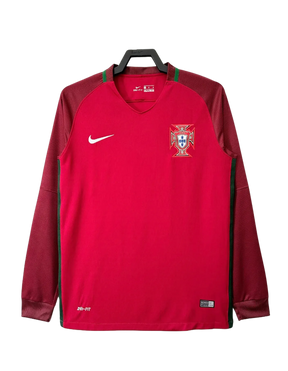Camiseta Portugal 2016 I Casa - Manga Larga Versión Retro